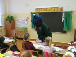 Man jau ļoti patika ciemoties Dundagas skolā. Šeit es sarunājos ar 1.a klasi Man jau ļoti patika ciemoties Dundagas skolā. Šeit es sarunājos ar 1.a klasi