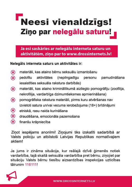 Kas ir nelegāls saturs?    