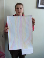 Marta Freimute ar savu darbu